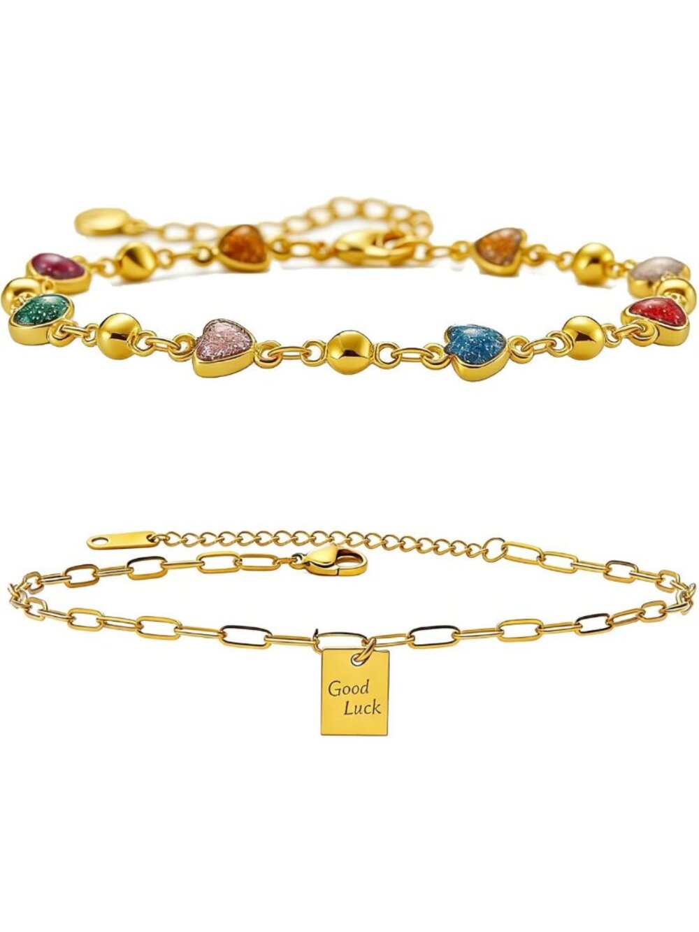 Stylish Waterproof Gold Bracelet Stack for Women - Non-Tarnish Fashion Jewelry